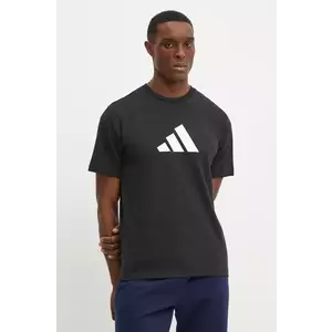 adidas tricou din bumbac Future Icons barbati, culoarea negru, cu imprimeu, JI8770 imagine