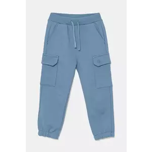 United Colors of Benetton pantaloni de trening din bumbac pentru copii neted, 3UNIGF045 imagine