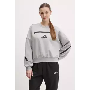 adidas bluza Z.N.E. femei, culoarea gri, cu imprimeu, JC5403 imagine