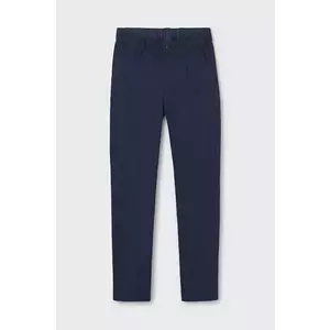 Mayoral pantaloni de bumbac pentru copii slim culoarea albastru marin, neted, 6523 imagine