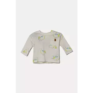 United Colors of Benetton longsleeve din bumbac pentru copii culoarea bej, 3H12A1064 imagine