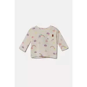 United Colors of Benetton longsleeve din bumbac pentru copii culoarea bej, 3H12A1064 imagine