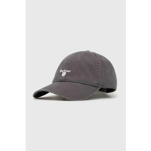 Barbour șapcă de baseball din bumbac Sports Caps culoarea gri, cu imprimeu, MHA0274 imagine