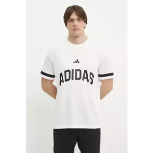 adidas tricou US Sports barbati, culoarea alb, cu imprimeu, JD8099 imagine