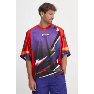 adidas Originals tricou TEAM JERSEY barbati, culoarea rosu, modelator, KB0307 imagine