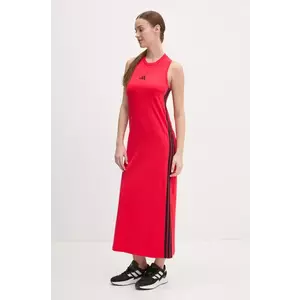 adidas rochie Essentials culoarea rosu, maxi, drept, JE1206 imagine