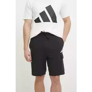 adidas pantaloni scurti Feelcozy barbati, culoarea negru, JE6291 imagine