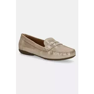 Geox mocasini de piele D ANNYTAH MOC femei, culoarea auriu, cu toc plat, D46BMA 000MA C2012 imagine