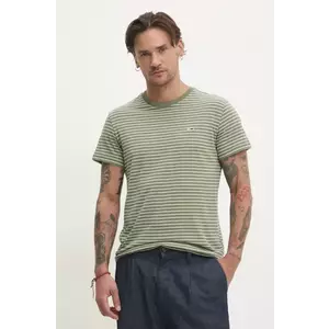 Tommy Jeans tricou din bumbac barbati, culoarea verde, modelator, DM0DM20377 imagine