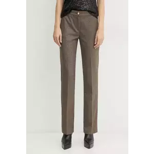 Morgan pantaloni PONNI.F femei, drept, high waist, PONNI.F imagine