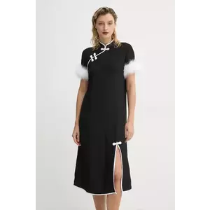 The Sleeper rochie culoarea negru, midi, drept, DRDR03P002F imagine