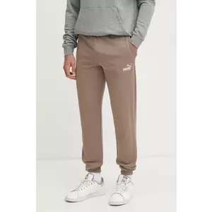 Puma pantaloni de trening culoarea bej, cu imprimeu, 682609 imagine