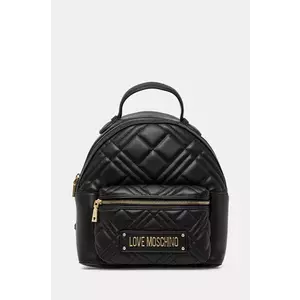 Love Moschino rucsac femei, culoarea negru, mic, cu imprimeu, JC4148PP1 imagine