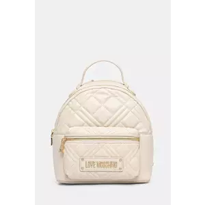 Love Moschino rucsac femei, culoarea bej, mic, cu imprimeu, JC4148PP1 imagine