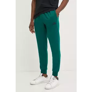 adidas pantaloni de trening Feelcozy barbati, culoarea verde, cu imprimeu, IN6072 imagine