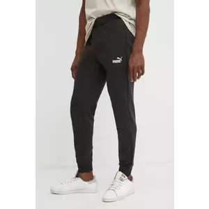 Puma pantaloni de trening barbati, culoarea negru, neted, 682608 imagine