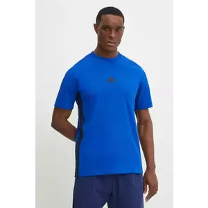 adidas tricou din bumbac Essentials barbati, cu imprimeu, JE6398 imagine