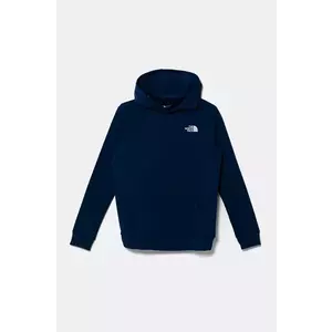 The North Face bluza copii TEEN SIMPLE DOME HOODIE culoarea albastru marin, cu glugă, neted, NF0A8AXVD1R1 imagine