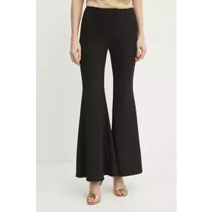 MICHAEL Michael Kors pantaloni femei, culoarea negru, evazati, high waist, MR530POE45 imagine