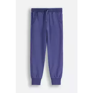 Coccodrillo pantaloni de trening pentru copii culoarea albastru marin, neted, EVERYDAY GIRL imagine