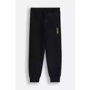 Coccodrillo pantaloni de trening din bumbac pentru copii culoarea albastru marin, neted, EVERYDAY BOY imagine