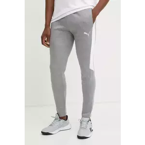 Puma pantaloni de antrenament teamEVOSTRIPE culoarea gri, modelator, 659948 imagine