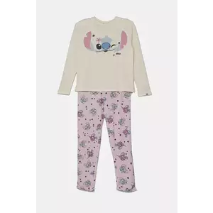 United Colors of Benetton pijama copii culoarea bej, modelator, 3Y5E0P08E imagine