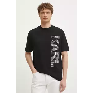 Karl Lagerfeld tricou barbati, culoarea negru, cu imprimeu, 551221.755198 imagine