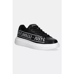 Just Cavalli sneakers din piele barbati, culoarea negru, 78QA3SBCZPA95899 imagine