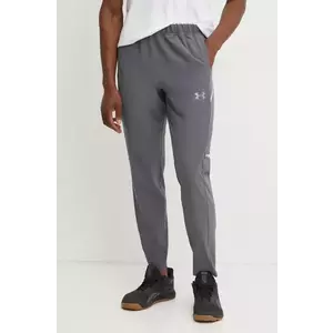 Under Armour pantaloni de antrenament Woven Utility culoarea gri, neted, 1389256 imagine