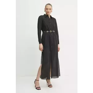 MICHAEL Michael Kors rochie culoarea negru, maxi, drept, MR5829W4YJ imagine