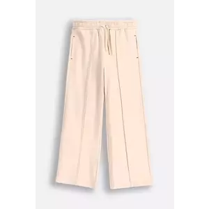 Coccodrillo pantaloni de trening pentru copii culoarea bej, neted, EVERYDAY GIRL imagine