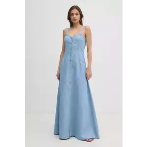 Gaudi rochie jeans maxi, evazati, 511BD16003 imagine