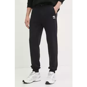 Karl Lagerfeld pantaloni de trening barbati, culoarea negru, cu imprimeu, 551900.705713 imagine