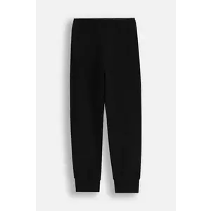 Coccodrillo pantaloni de trening din bumbac pentru copii culoarea negru, neted, COSMIC GIRL JUNIOR imagine