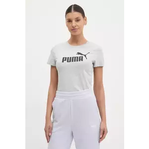 Puma tricou din bumbac femei, culoarea gri, 682370 imagine