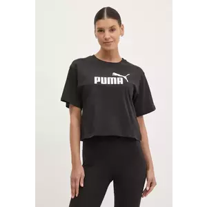 Puma tricou din bumbac femei, culoarea negru, 684972 imagine