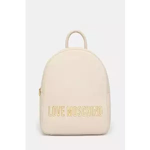 Love Moschino rucsac femei, culoarea bej, mare, cu imprimeu, JC4193PP1 imagine