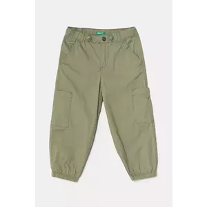 United Colors of Benetton pantaloni copii culoarea verde, neted imagine