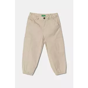 United Colors of Benetton pantaloni copii culoarea bej, neted imagine