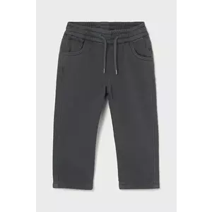 Mayoral pantaloni din bumbac pentru bebeluși soft culoarea negru, neted, 1579 imagine