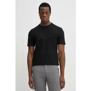 BOSS tricou din bumbac barbati, culoarea negru, cu imprimeu, 50531309 imagine