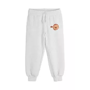 Mini Rodini pantaloni de trening din bumbac pentru copii Flundra culoarea gri, cu imprimeu, 2523011794 imagine