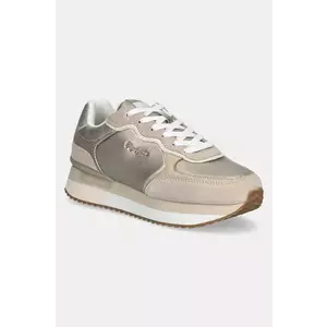 Pepe Jeans sneakers RUSPER SHINE femei, culoarea bej, PLS60033 imagine