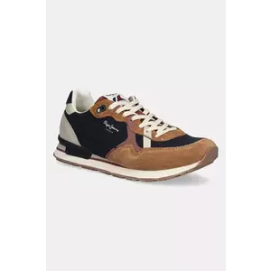 Pepe Jeans sneakers BRIT COVER M barbati, culoarea maro, PMS40029 imagine