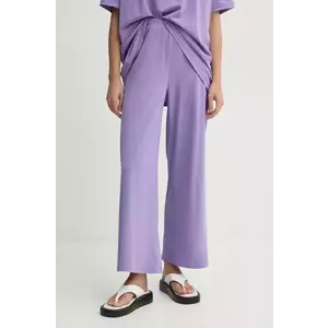 American Vintage pantaloni de trening femei, culoarea violet, cu imprimeu, PYM05AE25 imagine