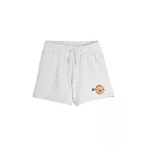 Mini Rodini pantaloni scurți din bumbac pentru copii Flundra culoarea gri, cu imprimeu, 2523011694 imagine