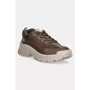 Caterpillar sneakers din piele INTRUDER LITE barbati, culoarea maro, P726189 imagine