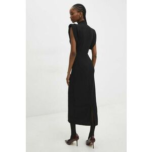 Answear Lab rochie culoarea negru, midi, mulata imagine