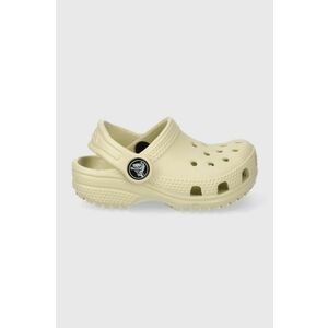 Crocs slapi copii CLASSIC CLOG culoarea bej imagine